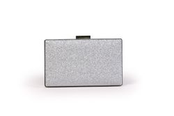 Bolso de fiesta tipo clutch plateado