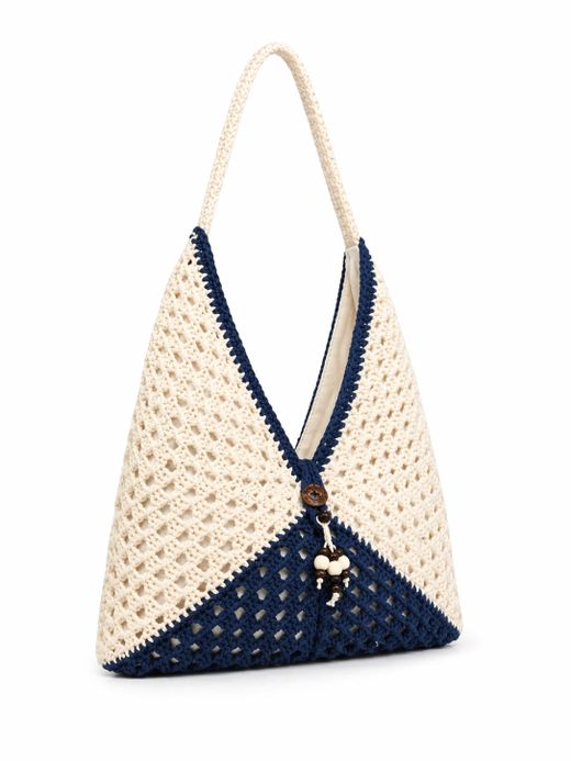 Bolso De Hombro Bohemio Azul Marino