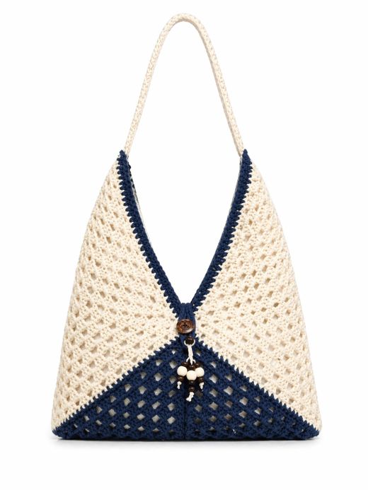 Bolso De Hombro Bohemio Azul Marino