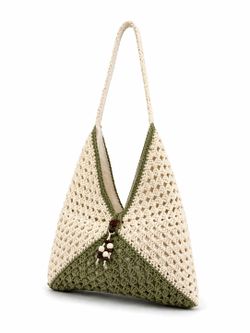 Bolso De Hombro Bohemio Verde Militar