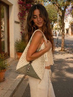 Bolso De Hombro Bohemio Verde Militar