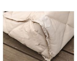 Bolso de Hombro Pequeño Acolchado Beige