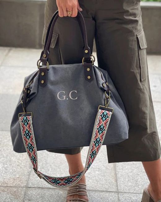 Bolso de lona tote bag personalizable gris