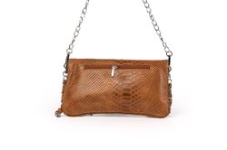 Bolso de piel doble cadena camel