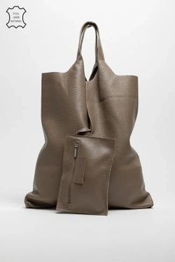 Bolso De Piel Lemy Taupe