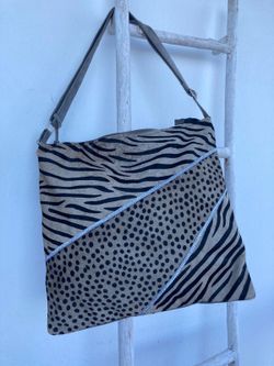Bolso de Piel Shopper Animal Print de Leopardo Camel