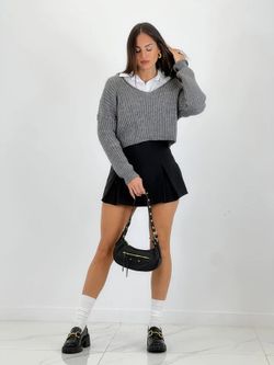 Bolso Hobo Biker De Piel Negro
