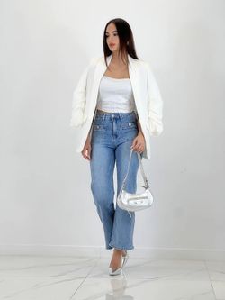 Bolso Hobo Biker De Piel Plata