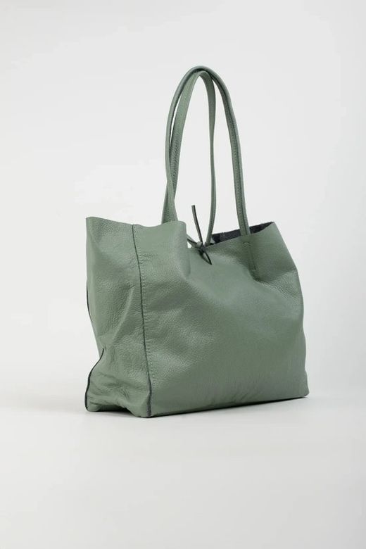 Bolso Lary De Piel Aguamarina