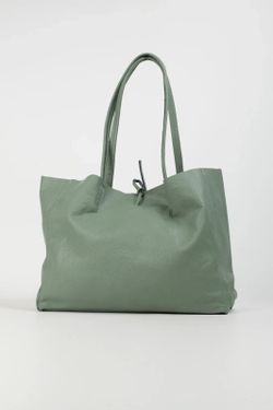 Bolso Lary De Piel Aguamarina