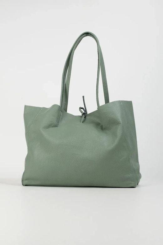 Bolso Lary De Piel Aguamarina
