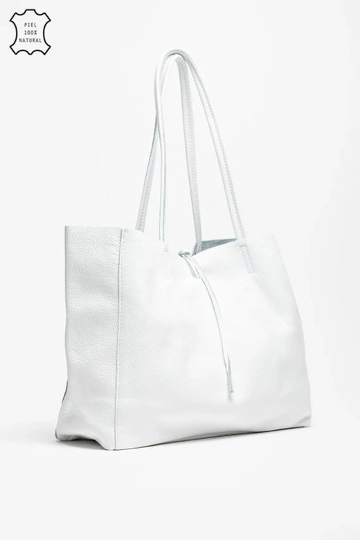 Bolso Lary De Piel Blanco