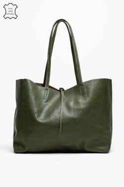 Bolso Lary De Piel Khaki
