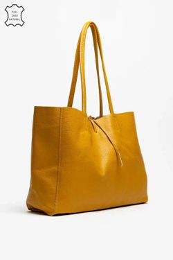 Bolso Lary De Piel Mostaza
