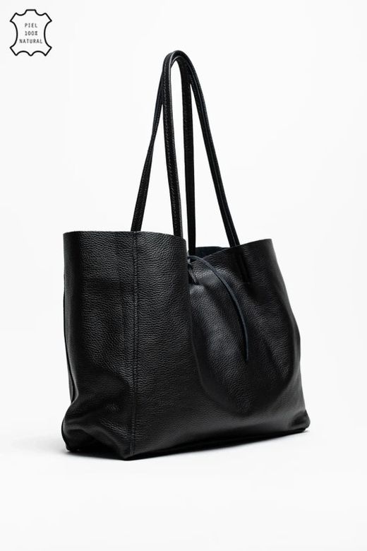 Bolso Lary De Piel Negro