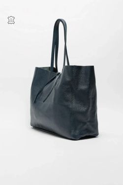 Bolso Lary De Piel Azul Marino