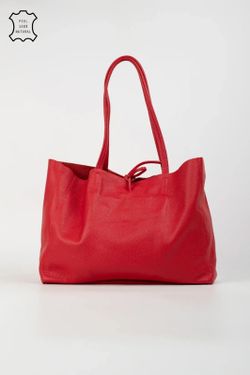 Bolso Lary De Piel Rojo