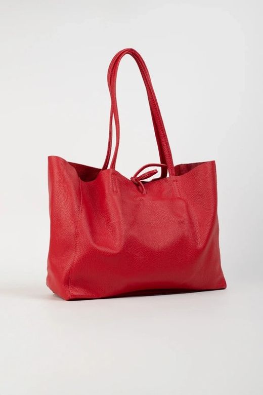 Bolso Lary De Piel Rojo