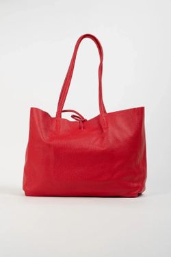 Bolso Lary De Piel Rojo