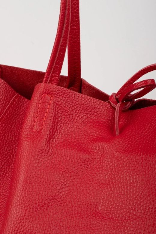 Bolso Lary De Piel Rojo