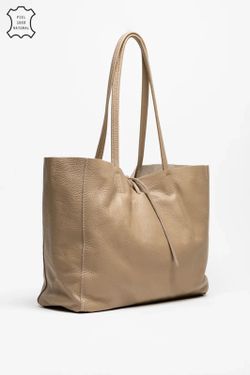 Bolso Lary De Piel Taupe