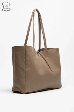 Bolso Lary De Piel Taupe