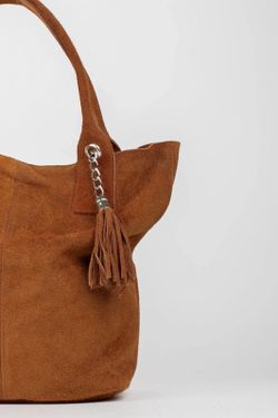 Bolso Mela De Piel De Serraje Marrón