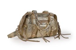 Bolso pequeño de piel oro metalizado