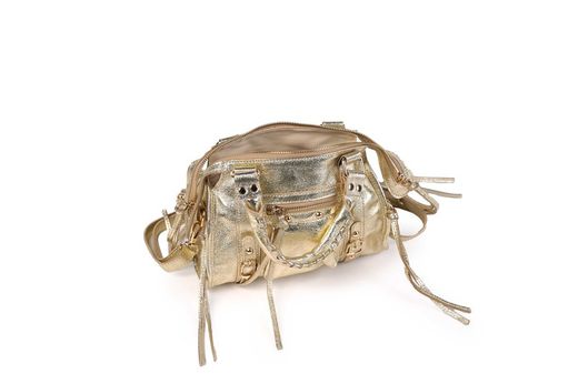 Bolso pequeño de piel oro metalizado