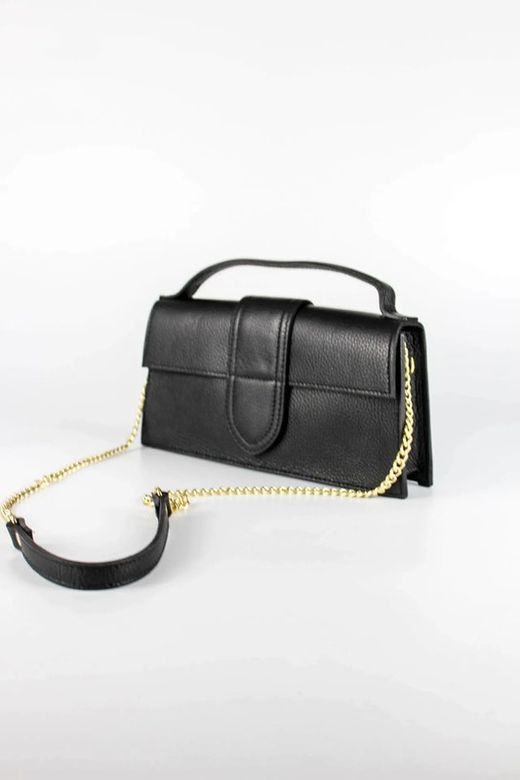 Bolso Tipo Le Bambino De Piel Negro