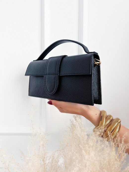 Bolso Tipo Le Bambino De Piel Negro