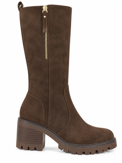 Bota Track Media Caña Para Mujer Marrón