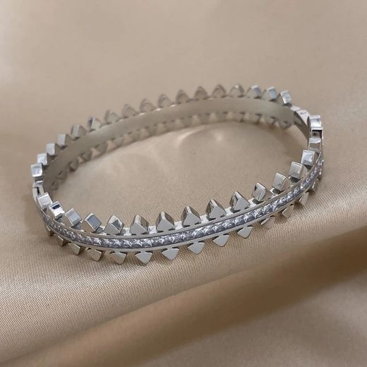 Brazalete Tifa Plateado Para Mujer