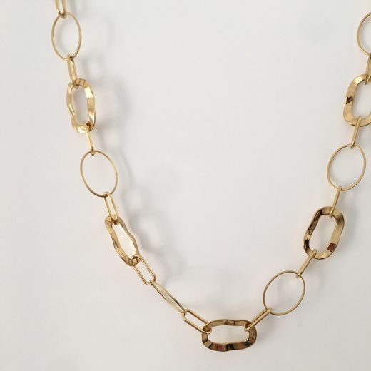 Cadena Eslabones De Cuello Para Mujer Oro
