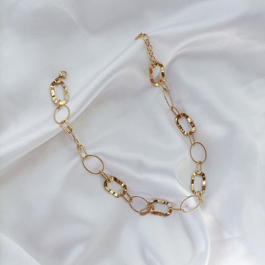 Cadena Eslabones De Cuello Para Mujer Oro
