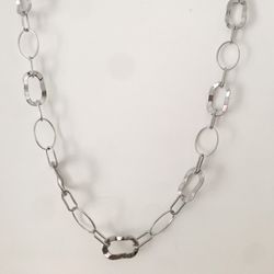 Cadena Eslabones De Cuello Para Mujer Plata
