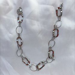 Cadena Eslabones De Cuello Para Mujer Plata