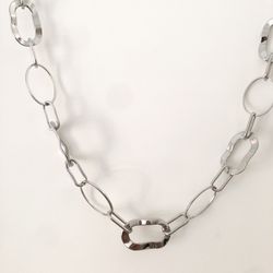 Cadena Eslabones De Cuello Para Mujer Plata
