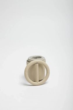 Cinturón Astro De Piel Para Mujer Beige