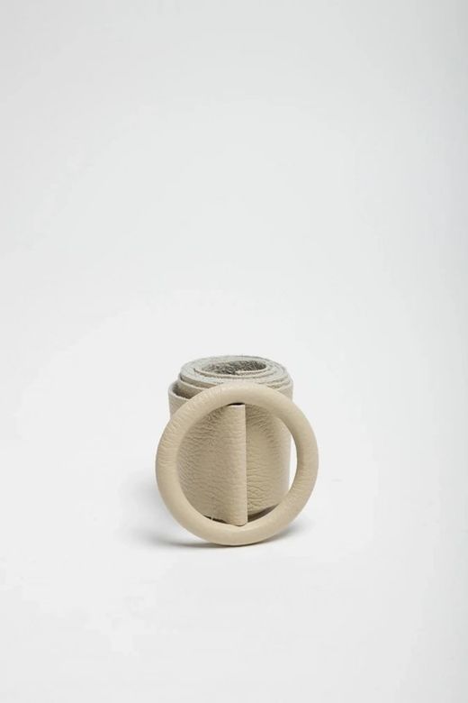 Cinturón Astro De Piel Para Mujer Beige