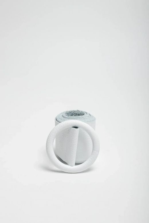 Cinturón Astro De Piel Para Mujer Blanco