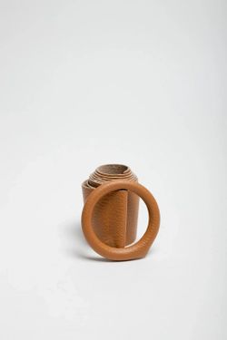 Cinturón Astro De Piel Para Mujer Camel