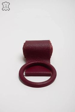 Cinturón Astro De Piel Para Mujer Granate