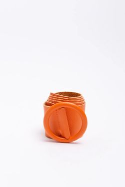 Cinturón Astro De Piel Para Mujer Naranja