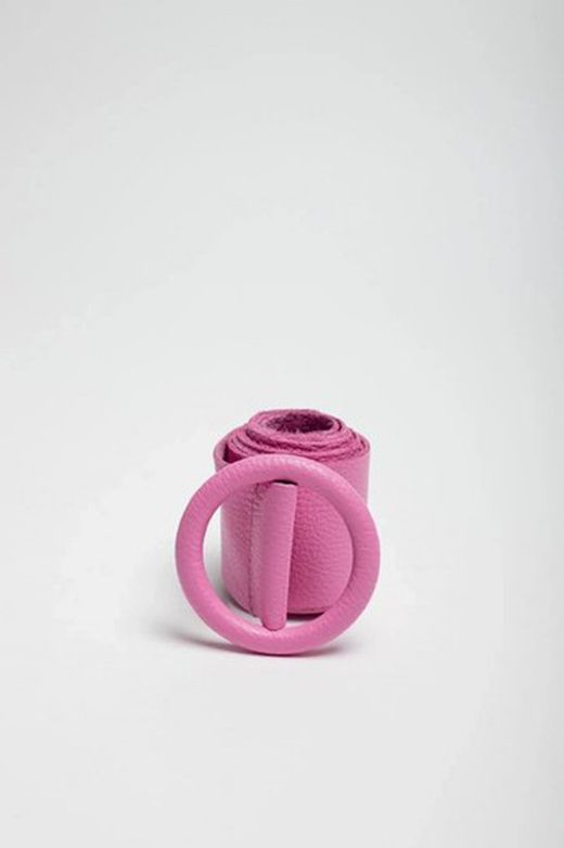 Cinturón Astro De Piel Para Mujer Rosa
