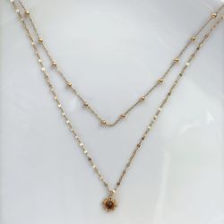 Colgante Destello De Circón Oro