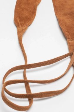 Fajín Sanem De Piel De Ante Para Mujer Camel