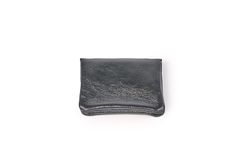 Monedero pequeño de piel gris metalizado