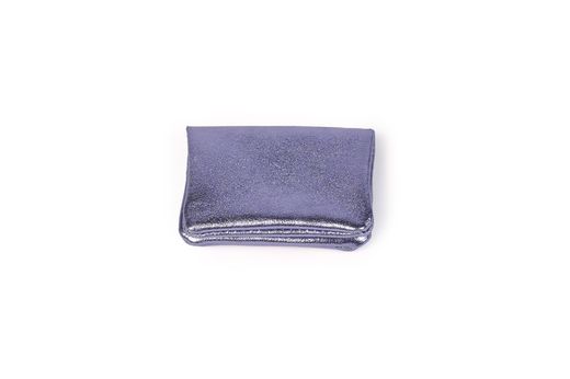 Monedero pequeño de piel lila metalizado