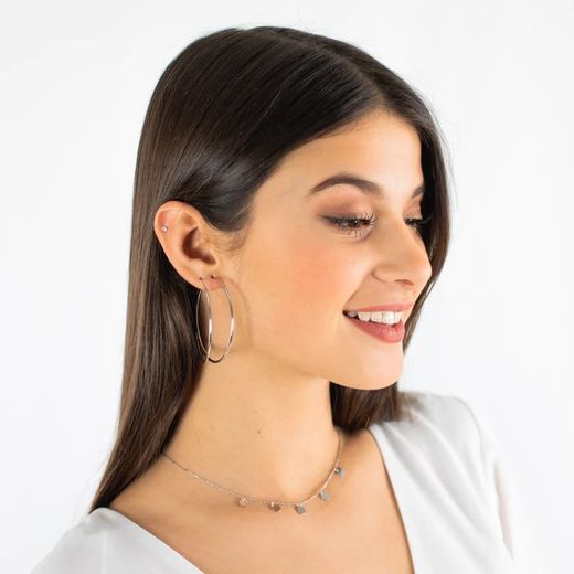 Pendientes Aro Liso Plata